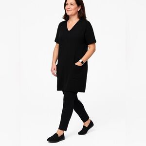Pure Collection Cashmere V- Neck Dress Tunic with   Pockets quiet luxury